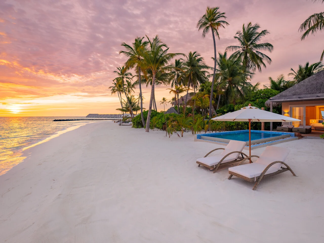 Sunset Beach Villa with Pool