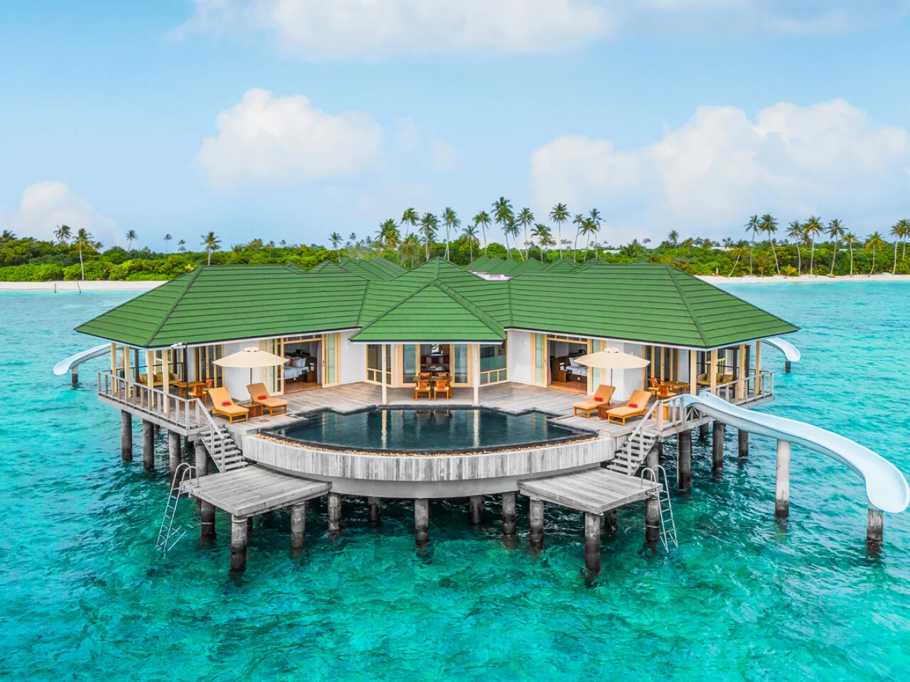 Grand Water Pavilion with Pool + Slide (2BR)