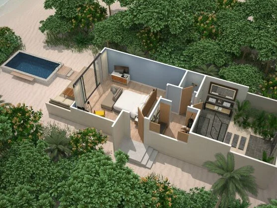 Beach Villa with Pool