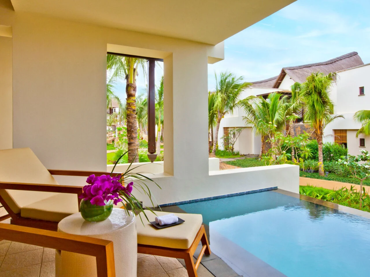 Physically Challenged Luxury Pool Suite with Garden and heated pool