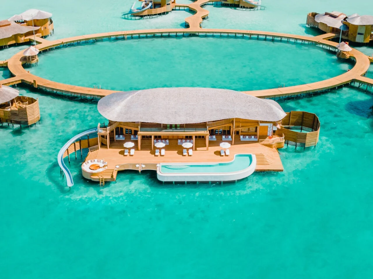 Four Bedroom Overwater Pool Villa with Slide (Villa 105)